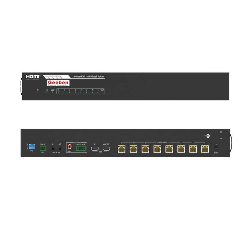 HDMI分配器 4K60 1x8 HDBaseT HDMI分配器 4K60 1x8 HDBaseT